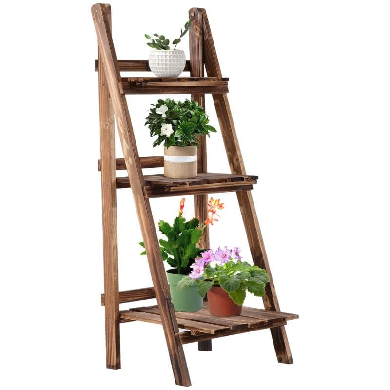 Rootz Plant Ladder Flower Shelf Plant Stairs Flower Bench