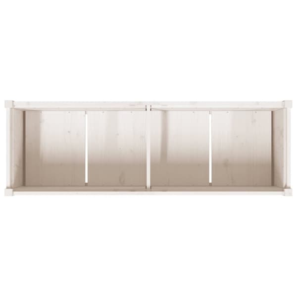 vidaXL Hageplantekasse hvit 150x50x70 cm heltre furu