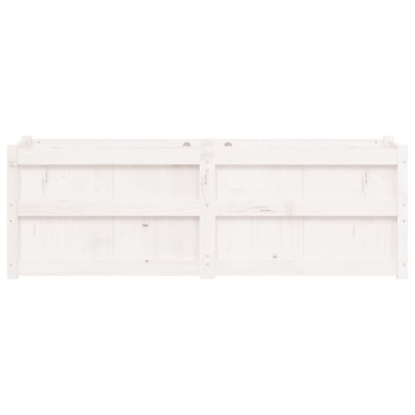 vidaXL plantekasse 150x50x50 cm massivt fyrretræ hvid