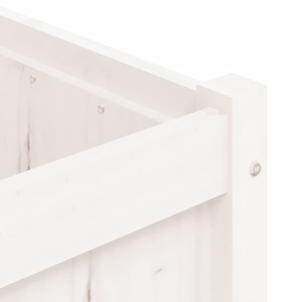 vidaXL plantekasse 150x50x50 cm massivt fyrretræ hvid