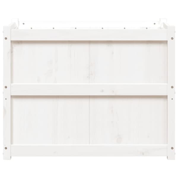 vidaXL plantekasse 90x50x70 cm massivt fyrretræ hvid