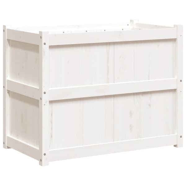 vidaXL plantekasse 90x50x70 cm massivt fyrretræ hvid