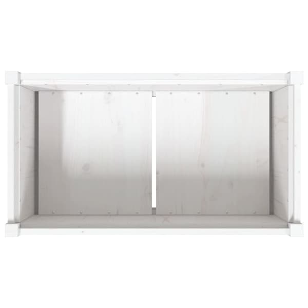 vidaXL plantekasse 90x50x70 cm massivt fyrretræ hvid
