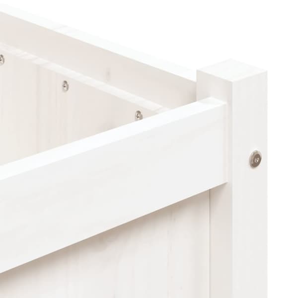 vidaXL plantekasse 90x50x70 cm massivt fyrretræ hvid