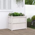 Miniatyrbillede 11 af 11: vidaXL plantekasse 90x50x70 cm massivt fyrretræ hvid