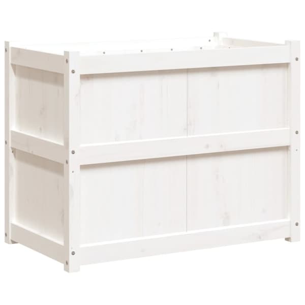 vidaXL plantekasse 90x50x70 cm massivt fyrretræ hvid