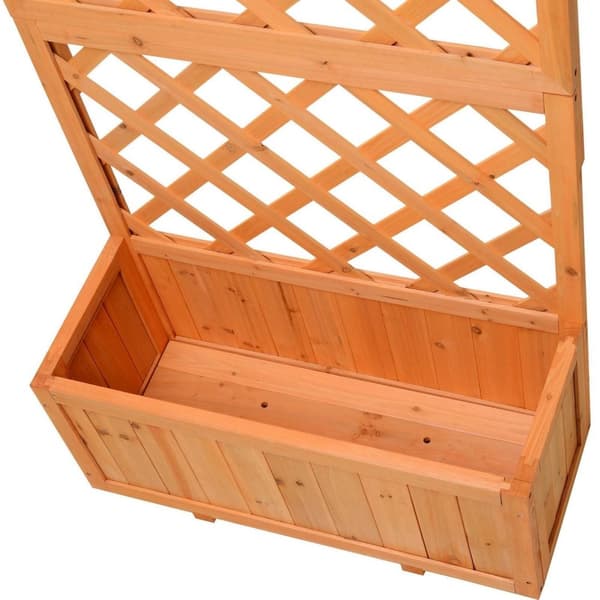 Rootz-istutin säleikköllä - Ruskea - Puu - 28,54 cm x 12,4 cm x 58,86 cm