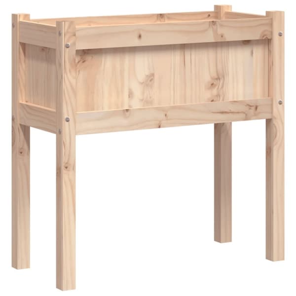 vidaXL Ulkokukkalaatikko jaloilla 70x31x70 cm täysi mänty
