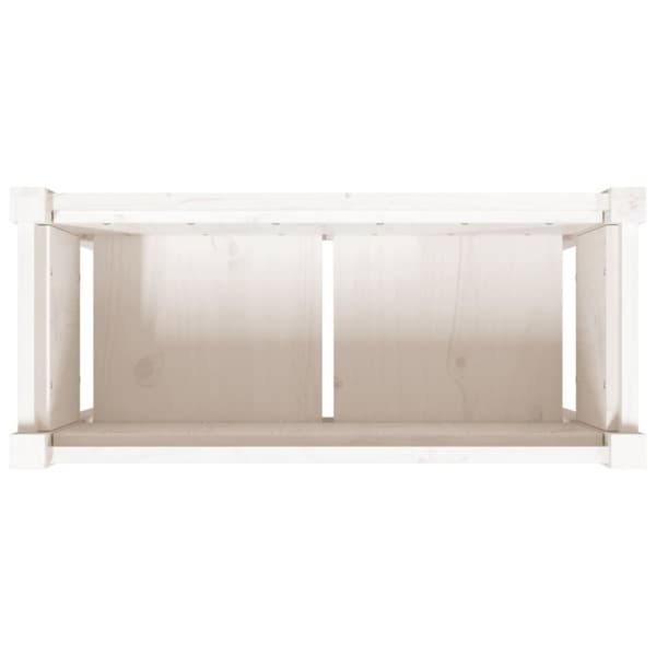 vidaXL Ulkokukkalaatikko jaloilla valkoinen 70x31x70 cm täysi mänty