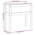 Miniatyrbilde 10 av 11: vidaXL Plantekasser med ben 2 stk hvit heltre furu