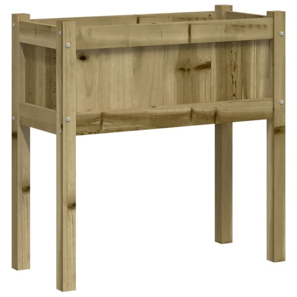vidaXL Ulkokukkalaatikko jaloilla 70x31x70 cm kyllästetty mänty