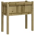 Pikkukuva 1 / 11: vidaXL Ulkokukkalaatikko jaloilla 70x31x70 cm kyllästetty mänty