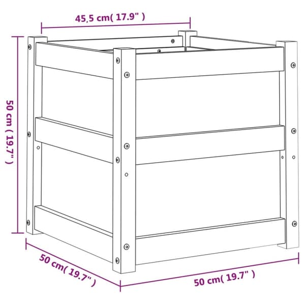 vidaXL Odlingslåda 50x50x50 cm impregnerat furu