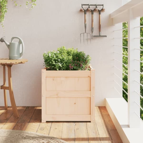 vidaXL Plantekasse 50x50x50 cm heltre furu