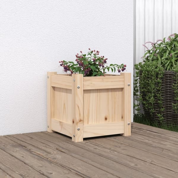 vidaXL plantekasse 31x31x31 cm massivt fyrretræ