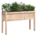Miniatyrbilde 3 av 11: vidaXL Hageplantekasse med ben 110x31x70 cm heltre furu