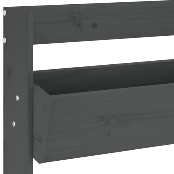 vidaXL plantevæg 60x18,5x110 cm 3 niveauer massivt fyrretræ grå
