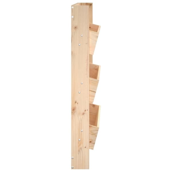 vidaXL Vegghengt plantekasse 3 etasjer 60x18,5x110 cm heltre furu