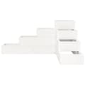 Miniatyrbilde 3 av 9: vidaXL Hageplantekasse 4 etasjer 80,5x79x36 cm hvit heltre furu