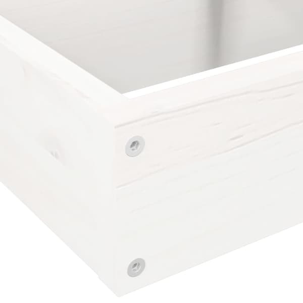 vidaXL Hageplantekasse 4 etasjer 80,5x79x36 cm hvit heltre furu