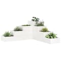 Miniatyrbilde 9 av 9: vidaXL Hageplantekasse 4 etasjer 80,5x79x36 cm hvit heltre furu