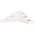 Miniatyrbilde 1 av 9: vidaXL Hageplantekasse 4 etasjer 80,5x79x36 cm hvit heltre furu