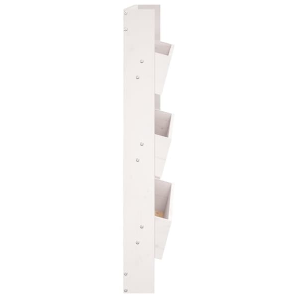 vidaXL plantevæg 60x18,5x110 cm 3 niveauer massivt fyrretræ hvid