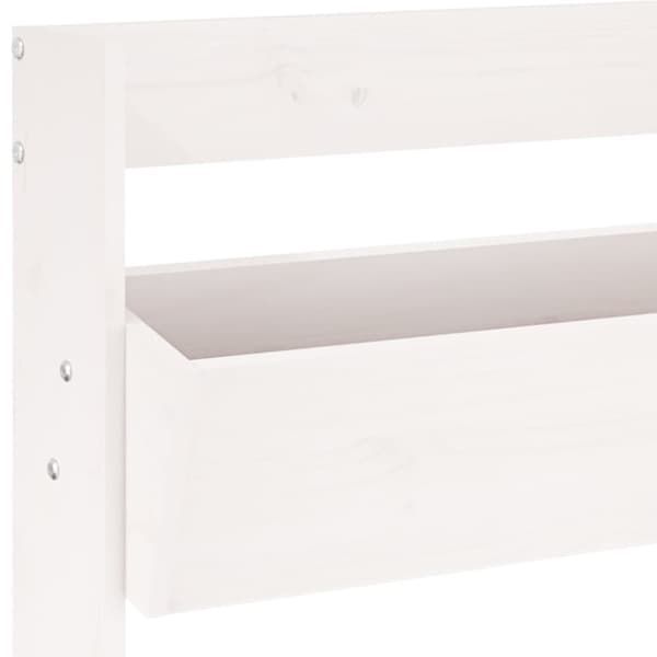 vidaXL plantevæg 60x18,5x110 cm 3 niveauer massivt fyrretræ hvid