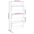 Miniatyrbillede 8 af 9: vidaXL plantevæg 60x18,5x110 cm 3 niveauer massivt fyrretræ hvid