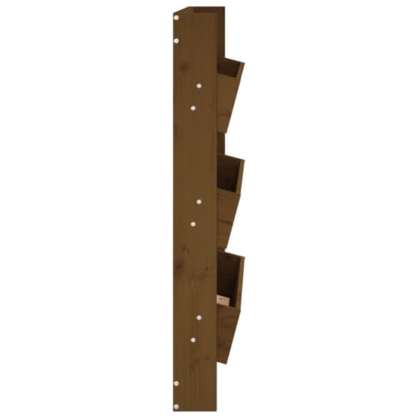 vidaXL Plantekasse vegg 3 lag 60x18,5x110 cm honningbrun heltre furu