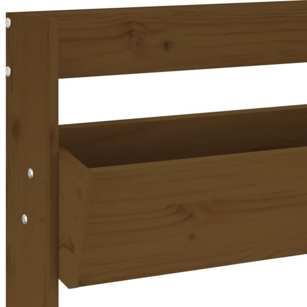 vidaXL plantevæg 60x18,5x110 cm 3 niveauer massivt fyrretræ gyldenbrun