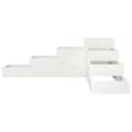 Miniatyrbilde 3 av 9: vidaXL Hageplantekasse 4 etasjer 106x104,5x36 cm hvit heltre furu