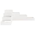 Miniatyrbilde 4 av 9: vidaXL Hageplantekasse 4 etasjer 106x104,5x36 cm hvit heltre furu