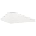 Miniatyrbilde 5 av 9: vidaXL Hageplantekasse 4 etasjer 106x104,5x36 cm hvit heltre furu