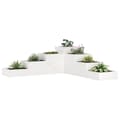 Miniatyrbilde 9 av 9: vidaXL Hageplantekasse 4 etasjer 106x104,5x36 cm hvit heltre furu
