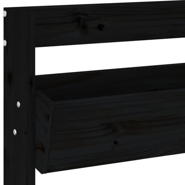 vidaXL plantevæg 60x18,5x110 cm 3 niveauer massivt fyrretræ sort