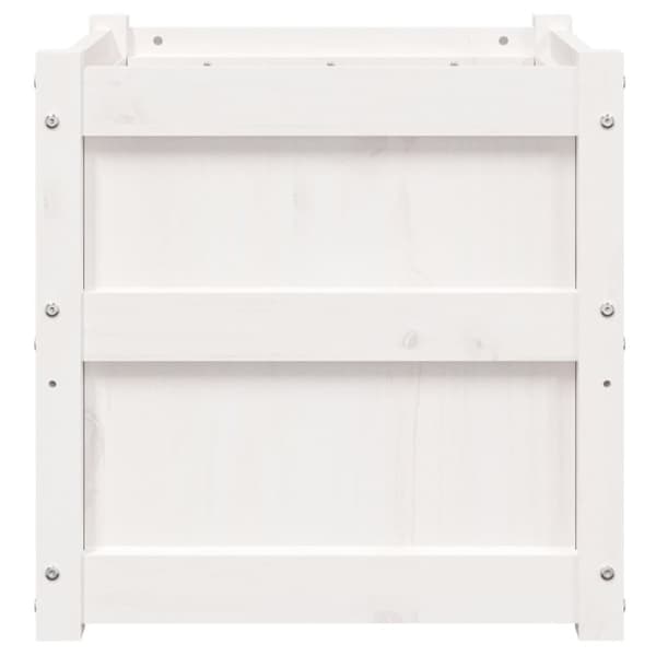 vidaXL plantekasse 50x50x50 cm massivt fyrretræ hvid