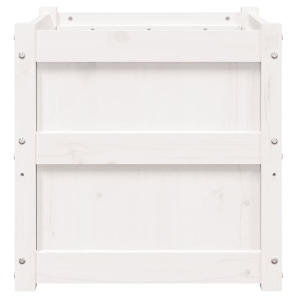 vidaXL plantekasse 50x50x50 cm massivt fyrretræ hvid
