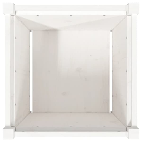 vidaXL plantekasse 50x50x50 cm massivt fyrretræ hvid