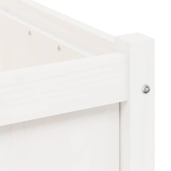 vidaXL plantekasse 50x50x50 cm massivt fyrretræ hvid