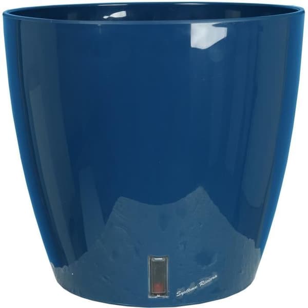 RIVIERA EVA NY rund blomlåda - Plast - Diameter 31 cm - Blå