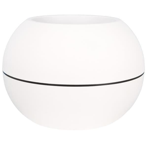RIVIERA GRANIT BOULE rund blomsterlåda - Plast - Diameter 40 cm - Vit