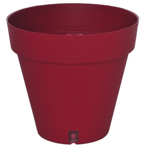 RIVIERA LOFT rund blomsterlåda - Plast - Diameter 40 cm - Röd