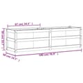 Miniatyrbilde 10 av 11: vidaXL Hageplantekasse 180x50x50 cm heltre furu