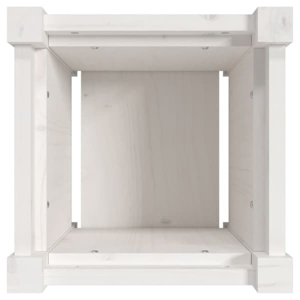 vidaXL Hageplantekasse hvit 31x31x31 cm heltre furu