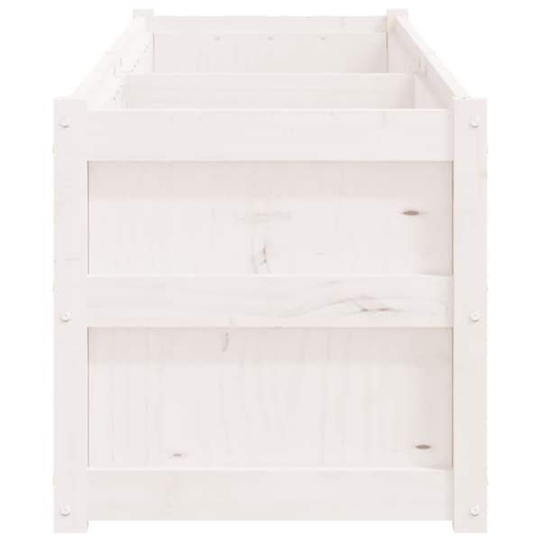 vidaXL plantekasse 180x50x50 cm massivt fyrretræ hvid