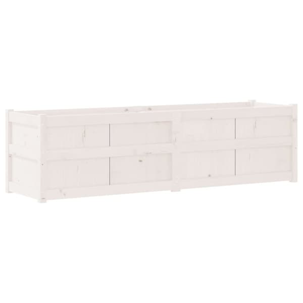 vidaXL plantekasse 180x50x50 cm massivt fyrretræ hvid
