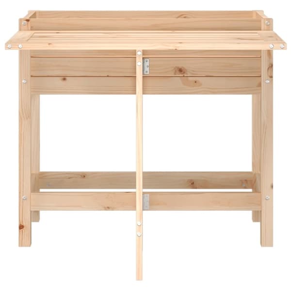vidaXL Plantekasse med foldbar bordplate heltre furu