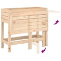 Miniatyrbilde 6 av 11: vidaXL Plantekasse med foldbar bordplate heltre furu
