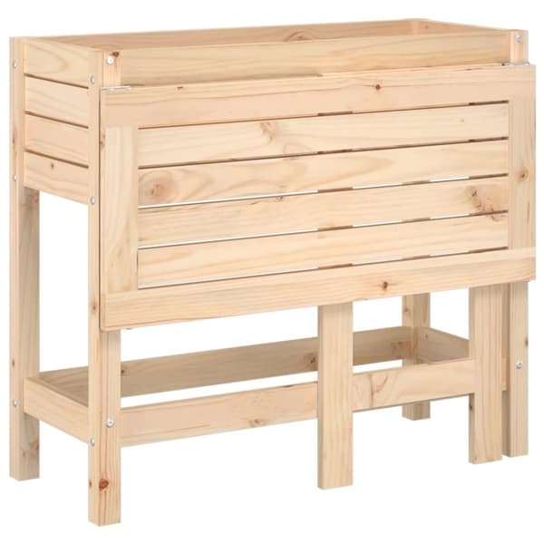 vidaXL Plantekasse med foldbar bordplate heltre furu